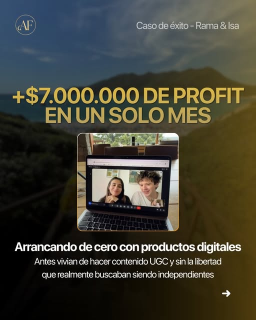 Caso de éxito de Rama e Isa: +$7.000.000 en un solo mes
