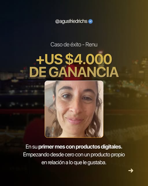 Caso de éxito de Renu: +US$ 4.000 de ganancia en su primer mes